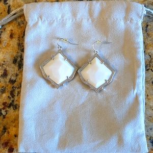Kendra Scott large white earrings